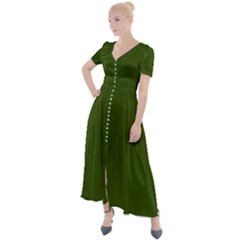 Juniper Green	 - 	button Up Short Sleeve Maxi Dress by ColorfulDresses