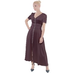 Plum Wine	 - 	button Up Short Sleeve Maxi Dress by ColorfulDresses