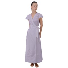 Languid Lavender Purple	 - 	flutter Sleeve Maxi Dress by ColorfulDresses