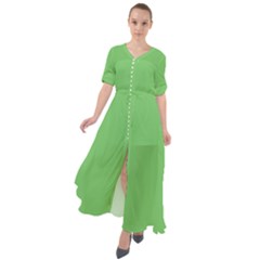 Mantis Green	 - 	waist Tie Boho Maxi Dress by ColorfulDresses