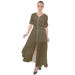 Martini Olive Brown	 - 	waist Tie Boho Maxi Dress by ColorfulDresses