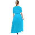 Vivid Sky Blue	 - 	Waist Tie Boho Maxi Dress View2