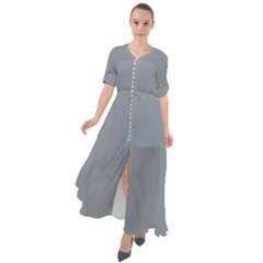 Tradewinds Grey	 - 	waist Tie Boho Maxi Dress by ColorfulDresses