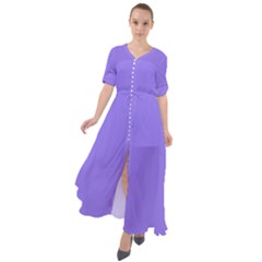 Sweet Crocus Purple	 - 	waist Tie Boho Maxi Dress by ColorfulDresses