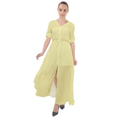 Yellow Iris	 - 	waist Tie Boho Maxi Dress by ColorfulDresses