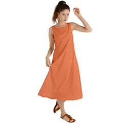 Basket Ball Orange	 - 	summer Maxi Dress by ColorfulDresses