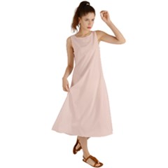 Light Misty Rose Pink	 - 	summer Maxi Dress by ColorfulDresses