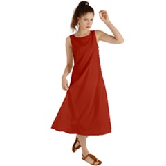 Apple Red	 - 	summer Maxi Dress by ColorfulDresses