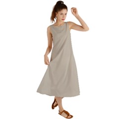 Pale Silver Grey	 - 	summer Maxi Dress by ColorfulDresses