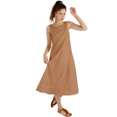 Sand Stone Brown	 - 	summer Maxi Dress by ColorfulDresses