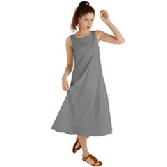 Tradewinds Grey	 - 	summer Maxi Dress by ColorfulDresses