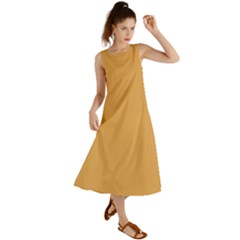 Sunray Orange	 - 	summer Maxi Dress by ColorfulDresses