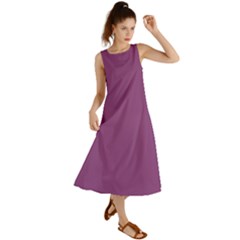 Plum Purple	 - 	summer Maxi Dress by ColorfulDresses