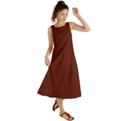 Sangria Red	 - 	summer Maxi Dress by ColorfulDresses