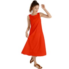 Scarlet Red	 - 	summer Maxi Dress by ColorfulDresses