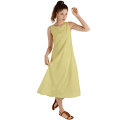 Yellow Iris	 - 	summer Maxi Dress by ColorfulDresses