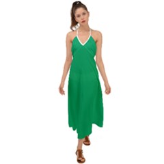 Jade Green	 - 	halter Tie Back Dress by ColorfulDresses