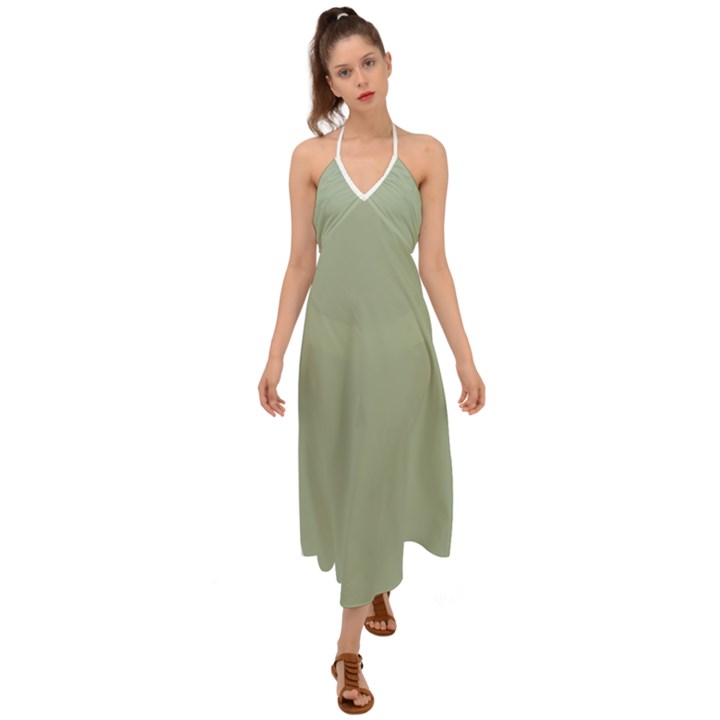 Laurel Green	 - 	Halter Tie Back Dress