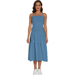 Air Force Blue	 - 	sleeveless Shoulder Straps Boho Dress by ColorfulDresses