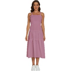 Cashmere Rose Pink	 - 	sleeveless Shoulder Straps Boho Dress by ColorfulDresses