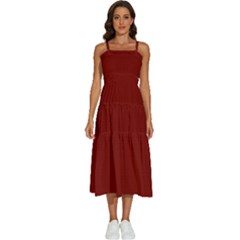 Barn Red	 - 	sleeveless Shoulder Straps Boho Dress by ColorfulDresses