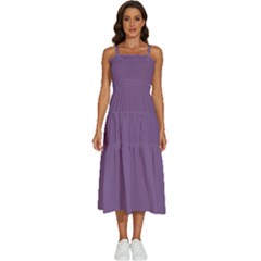 French Lilac Purple	 - 	sleeveless Shoulder Straps Boho Dress by ColorfulDresses