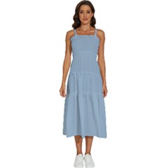 Cashmere Blue	 - 	sleeveless Shoulder Straps Boho Dress by ColorfulDresses