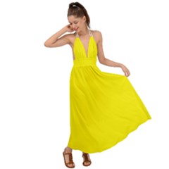 Cadmium Yellow	 - 	backless Maxi Beach Dress