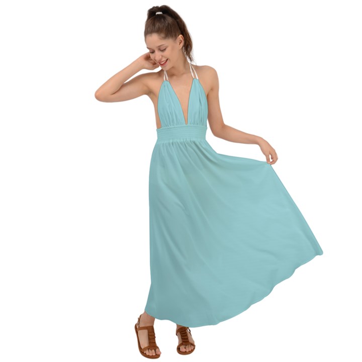 Island Paradise	 - 	Backless Maxi Beach Dress