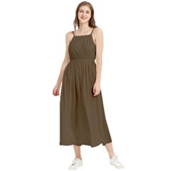 Cafe Noir Brown	 - 	boho Sleeveless Summer Dress by ColorfulDresses