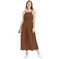 Cinnamon Brown	 - 	boho Sleeveless Summer Dress by ColorfulDresses