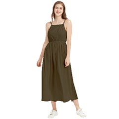 Carob Brown	 - 	boho Sleeveless Summer Dress by ColorfulDresses