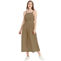 Raw Umber Brown	 - 	boho Sleeveless Summer Dress by ColorfulDresses