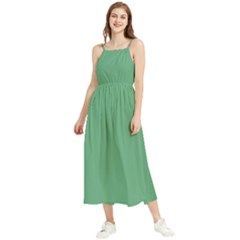 Shiny Shamrock Green	 - 	boho Sleeveless Summer Dress by ColorfulDresses