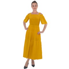 China Yellow	 - 	shoulder Straps Boho Maxi Dress by ColorfulDresses