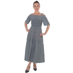 Tradewinds Grey	 - 	shoulder Straps Boho Maxi Dress by ColorfulDresses