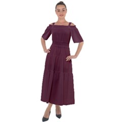 Wine Dregs	 - 	shoulder Straps Boho Maxi Dress by ColorfulDresses