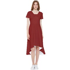 Barn Red	 - 	high Low Boho Dress by ColorfulDresses