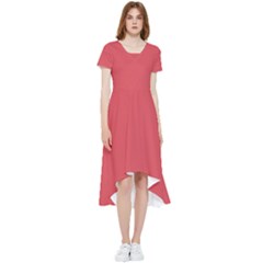 Cayenne Red	 - 	high Low Boho Dress by ColorfulDresses