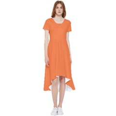 Construction Cone Orange	 - 	high Low Boho Dress by ColorfulDresses