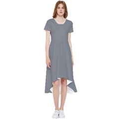 Steel Grey	 - 	high Low Boho Dress by ColorfulDresses