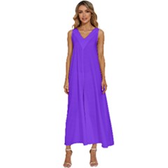 Aztech Purple	 - 	v-neck Sleeveless Loose Fit Overalls by ColorfulDresses