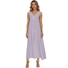 Languid Lavender Purple	 - 	v-neck Sleeveless Loose Fit Overalls by ColorfulDresses