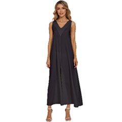 Black Onyx	 - 	v-neck Sleeveless Loose Fit Overalls by ColorfulDresses