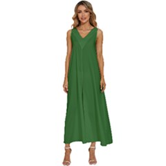 Medium Forest Green	 - 	v-neck Sleeveless Loose Fit Overalls by ColorfulDresses