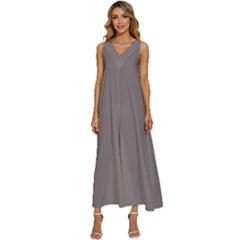 Metallic Rocket Grey	 - 	v-neck Sleeveless Loose Fit Overalls by ColorfulDresses