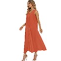 Shocking Orange	 - 	V-Neck Sleeveless Loose Fit Overalls View2