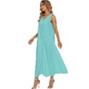 Lagoon Blue	 - 	V-Neck Sleeveless Loose Fit Overalls View2