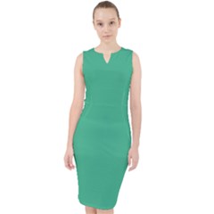 Dark Mint Green	 - 	midi Bodycon Dress