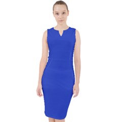 Persian Blue	 - 	midi Bodycon Dress by ColorfulDresses